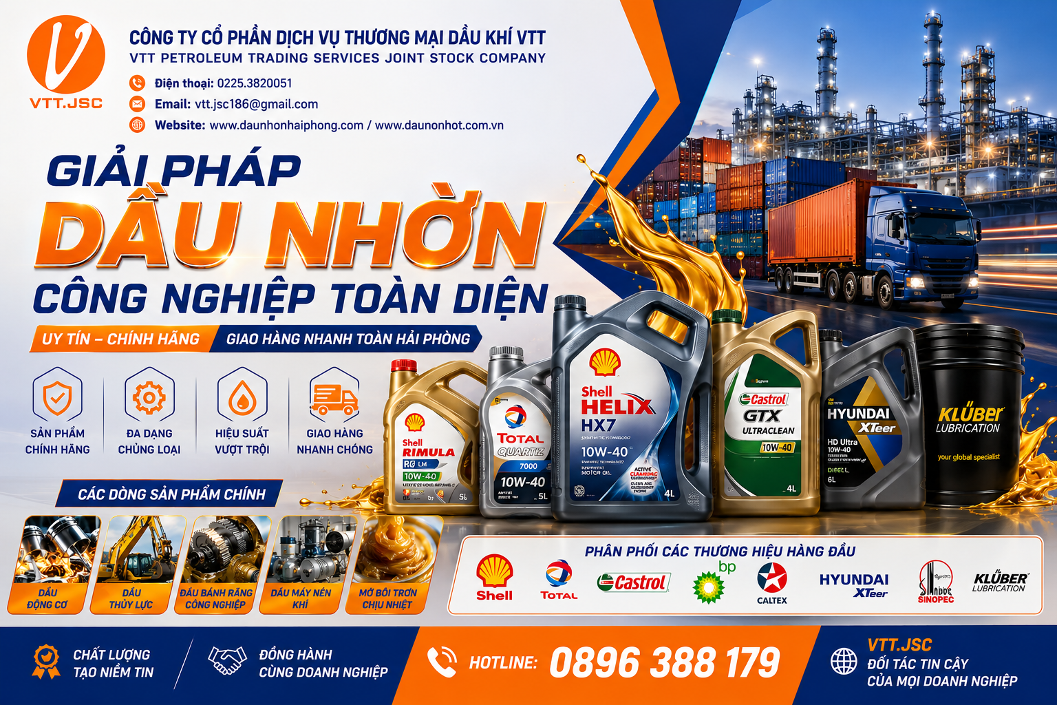 GIẢI PHÁP DẦU NHỜN CÔNG NGHIỆP TOÀN DIỆN